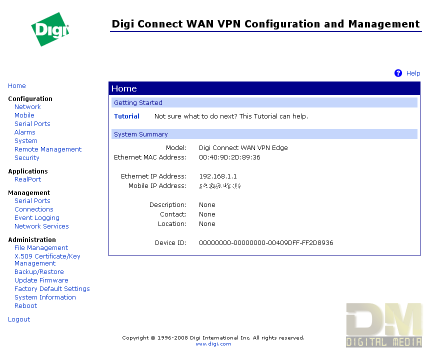 Digi Connect WAN VPN Edge