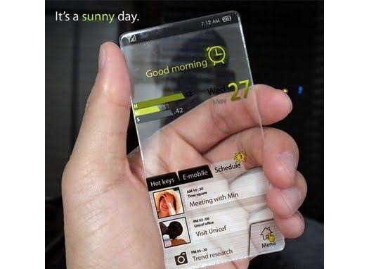 прозрачный телефон Samsung