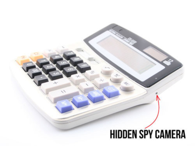 Calculator with Hidden Spy Camera