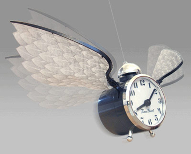 Time Flies Flying Novelty Clock