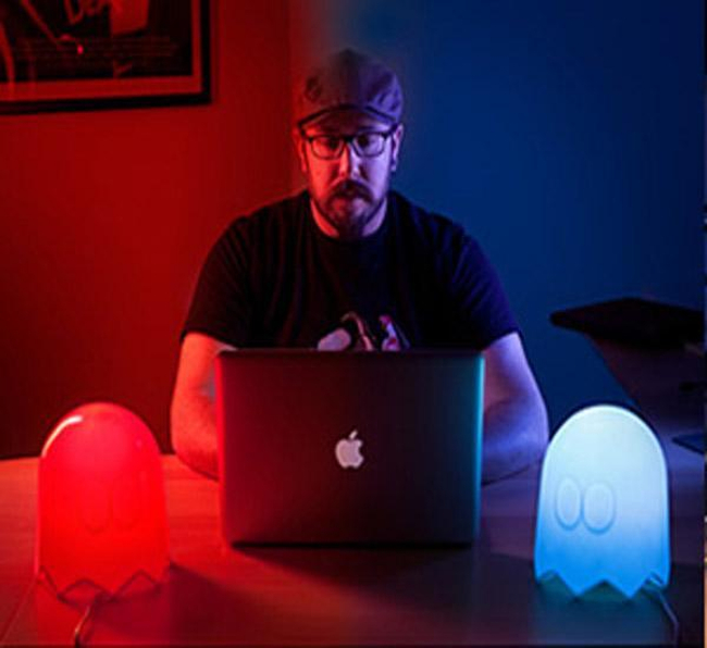 USB Light-sensitive Pacman Ghost Light 