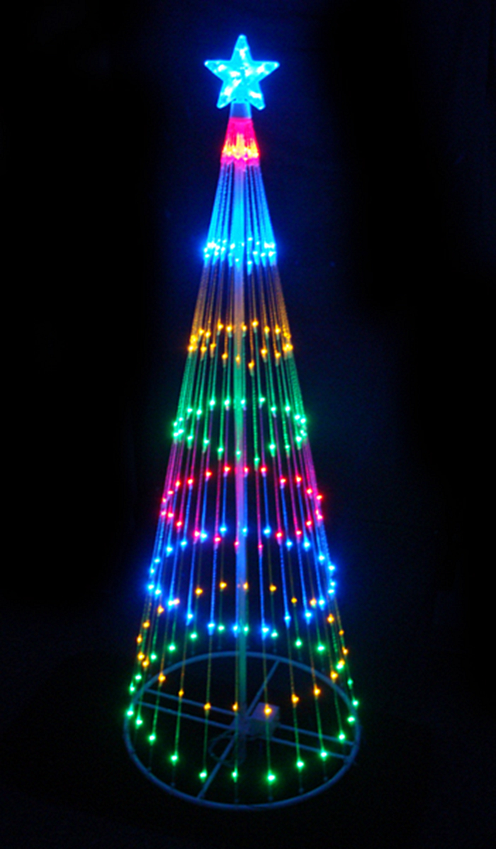 4' Multi-Color LED Light Show Cone Christmas Tree
