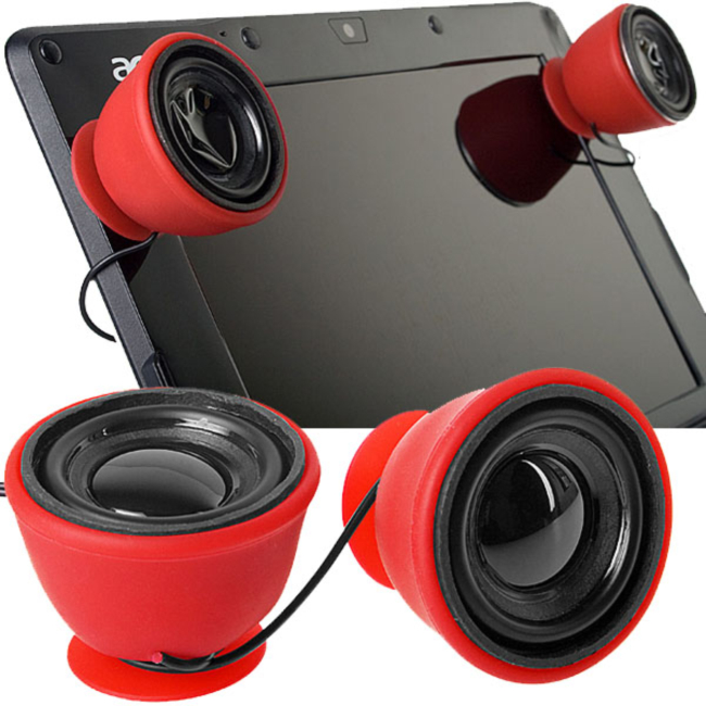 USB Portable Mini Stereo Suction Mount Speakers