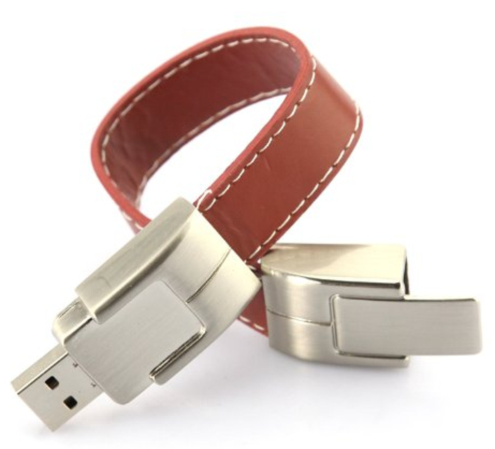 Bracelet Leather USB 2.0 Flash Memory Drive 32GB Brown