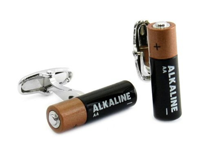 Double AA Battery Cufflinks 
