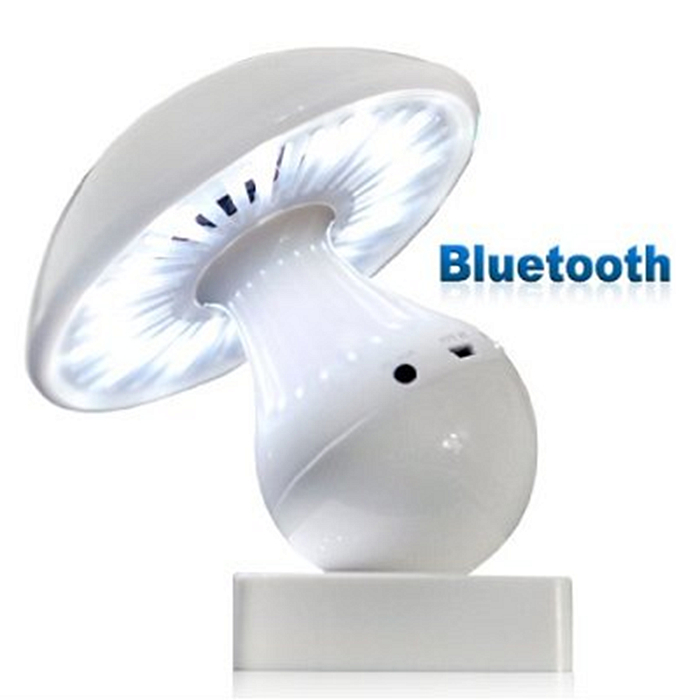 Bluetooth Mushroom LED Lamp Touch Controlled Desk Light Speaker USB for Laptop
