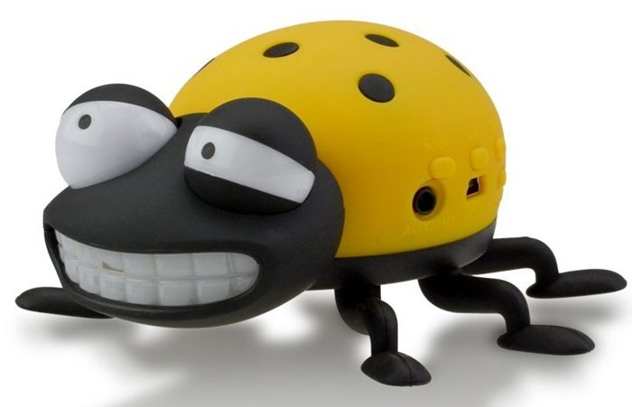 Cartoon Ladybug Mini SD USB Speaker FM
