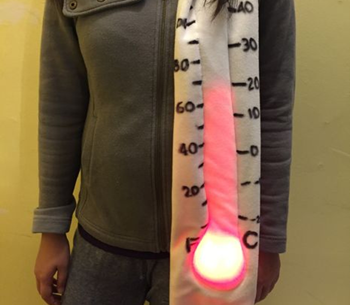 Neopixel Giant Thermometer Scarf