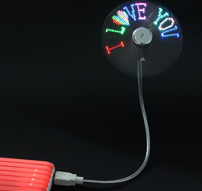 USB LED Message Fan 