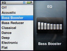 Настройки звука у iPod nano