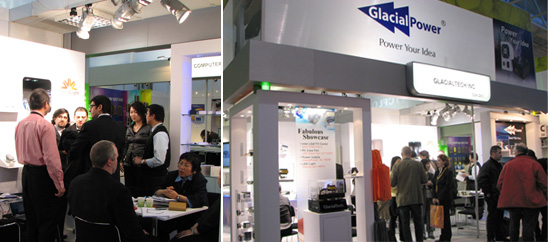 GlacialTech - выставочный стенда на CeBIT 2008