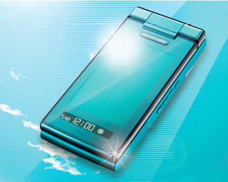 Sharp KDDI телефон на солнечных батареях