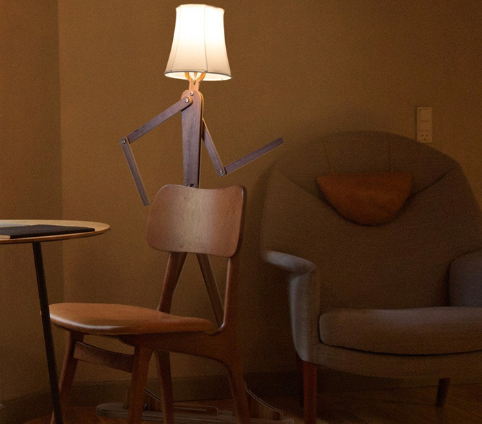 HROOME Modern Contemporary Decorative Wooden Floor Lamp Light